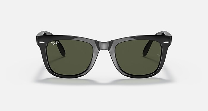 WAYFARER FOLDING CLASSIC Sunglasses in Black and G-15 Green (50-22