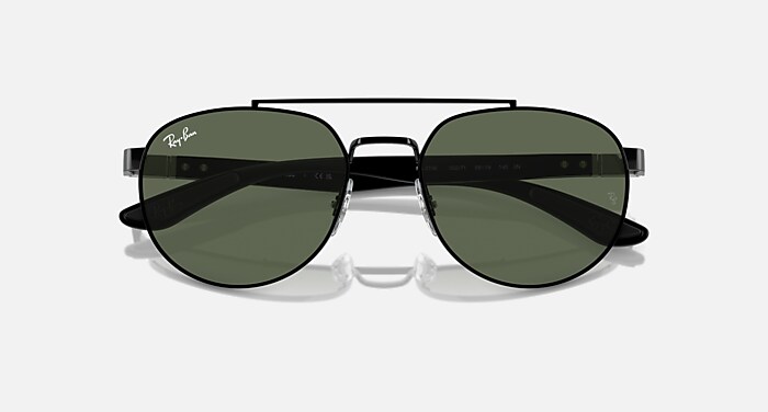 RB3736 Sunglasses in Black and Dark Green (56-19) - RB3736 | Ray