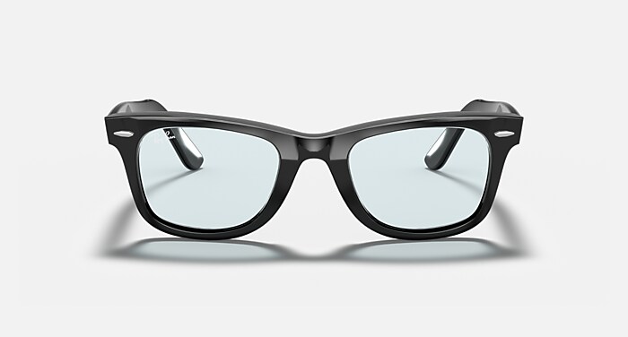 Ray-Ban Classic Wayfarer Sunglasses RB2140 Polished Black Frame with Gray Lenses ORIGINAL WAYFARER CLASSIC Sunglasses in Black and Light Grey  main image 4
