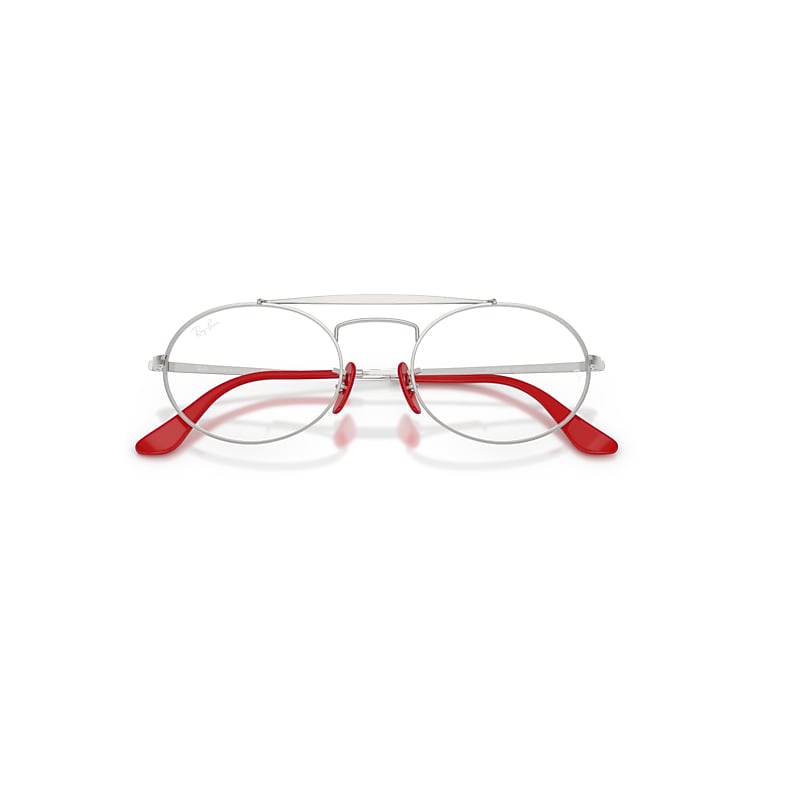 Ray-Ban Rb3775vm Optics Scuderia Ferrari Collection Optical Silver Frame Clear Lenses Polarized 51-20