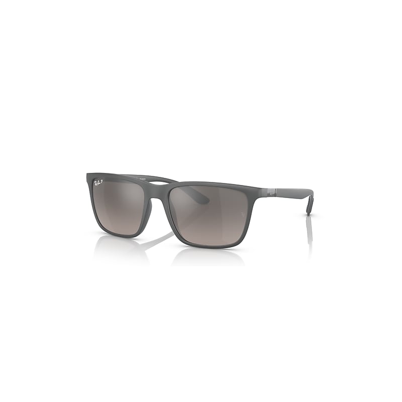 Ray-Ban Man Sunglass RB4385 Polarized+ Lenses - Frame color: Grey, Lens color: Grey Polarised+ - Image 5