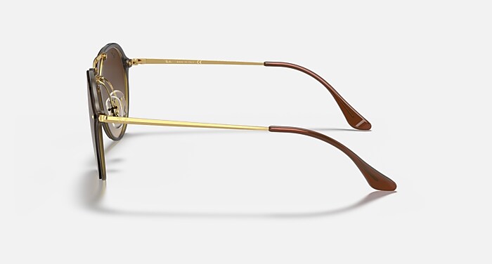 BLAZE DOUBLE BRIDGE Sunglasses in Light Havana and Brown Gradient
