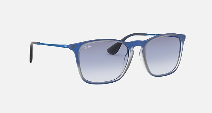 CHRIS Sunglasses in Blue and Clear Gradient Light Blue - RB4187F