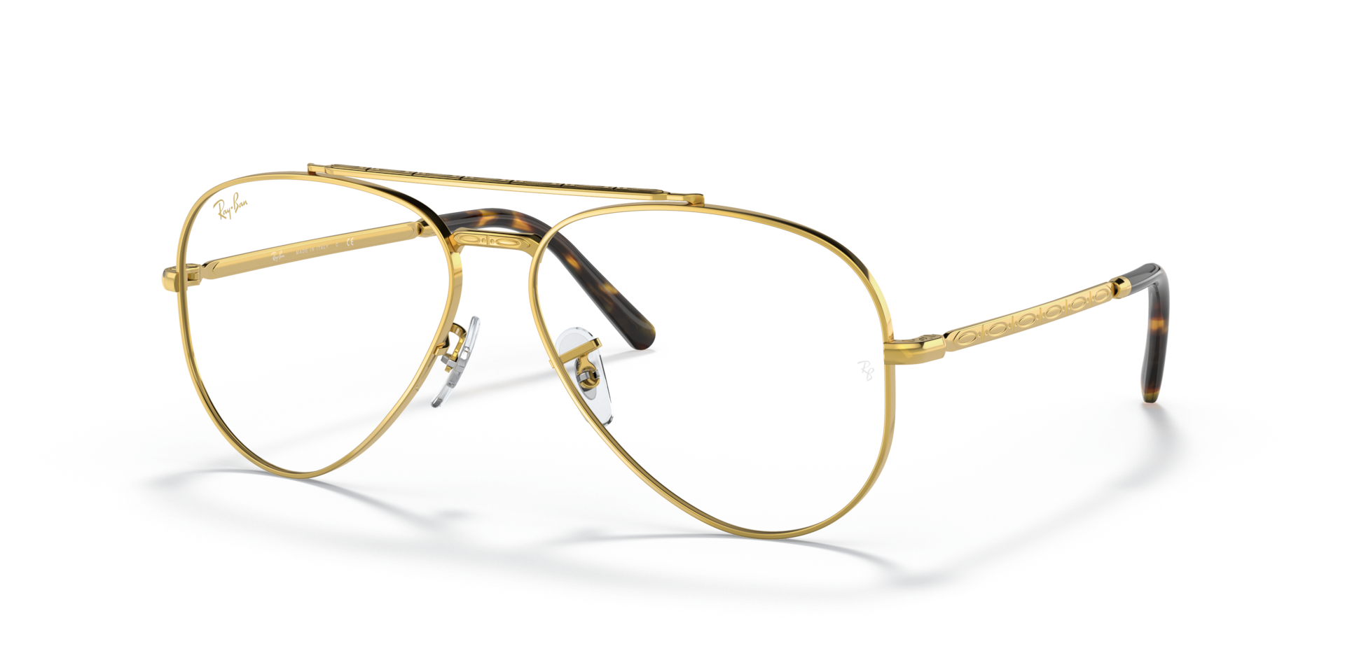 NEW AVIATOR OPTICS Polarized Eyeglasses with Gold and Clear (55-14