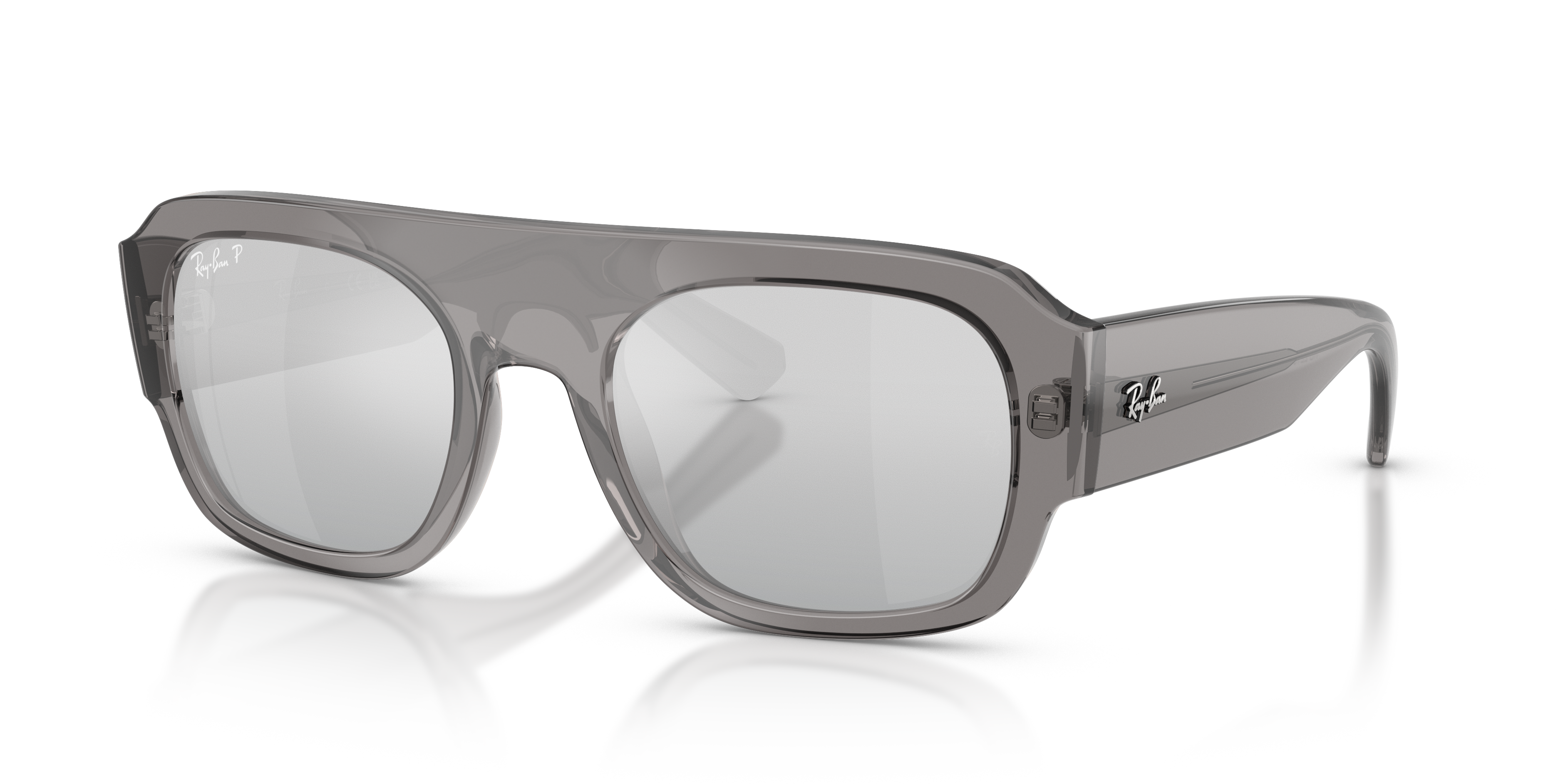 Ray-Ban Sunglasses Rb2218 Polarized - Transparent Grey Frame Grey Lenses 55-22