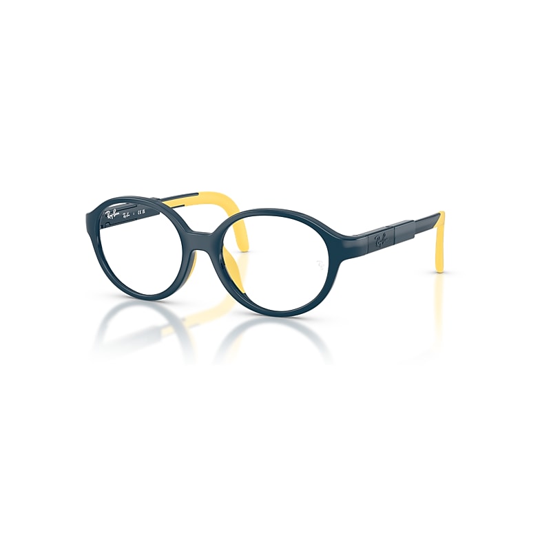Ray-Ban Eyeglasses Children Rba1981 Optics Kids Bio-based - Blue & Yellow Frame Clear Lenses Polarized 43-15