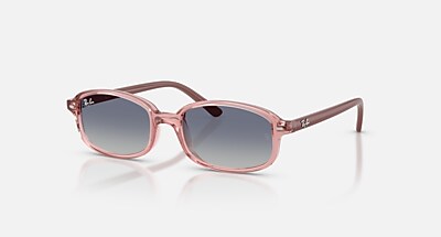 RB9132S KIDS Sunglasses in Transparent Pink and Grey Gradient Blue