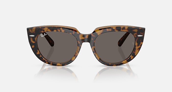 Ray-Ban ブラウン・トータス ファッションメガネ DOREEN Sunglasses in Havana On Transparent Brown and Dark Grey (52