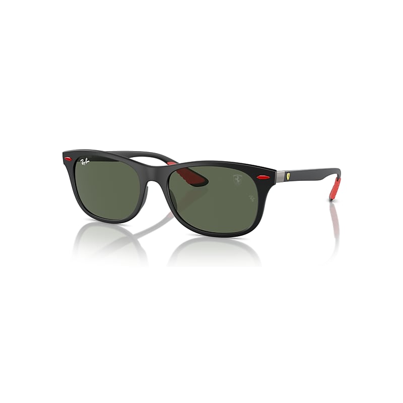 Ray-Ban Sunglasses   Scuderia Ferrari Collection - Black Frame Green Lenses 55-17, RB4607M