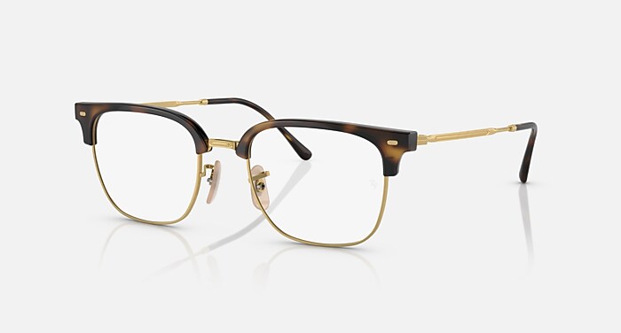 NEW CLUBMASTER OPTICS Eyeglasses with Havana On Gold and Clear (53