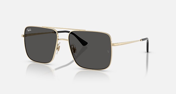 DREA BIO-BASED Sunglasses in Pale Gold and Dark Violet (56-18