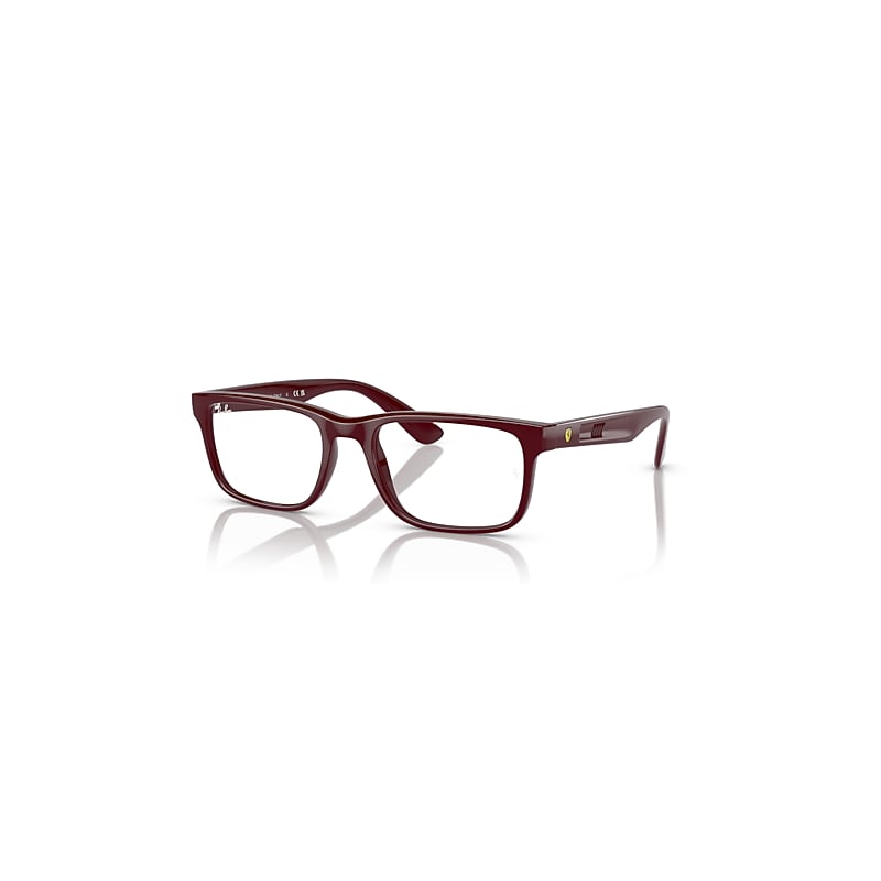 Ray-Ban Eyeglasses   Optics Scuderia Ferrari Collection - Dark Red Frame Clear Lenses Polarized 54-19, RB7232M
