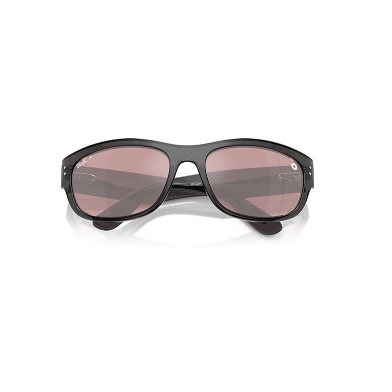 Ray-Ban Ray-Ban Star Wars™ – Kylo Ren Mega Balorama Sunglasses Transparent Black Frame Red Lenses Polarized 63-19