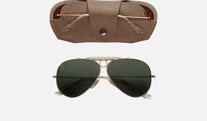 SHOOTER | AVIATION COLLECTION Sunglasses in Arista Gold and G-15