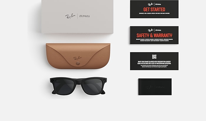 RAY-BAN META WAYFARER - GEN 2 Sunglasses in Black and Clear/Grey 