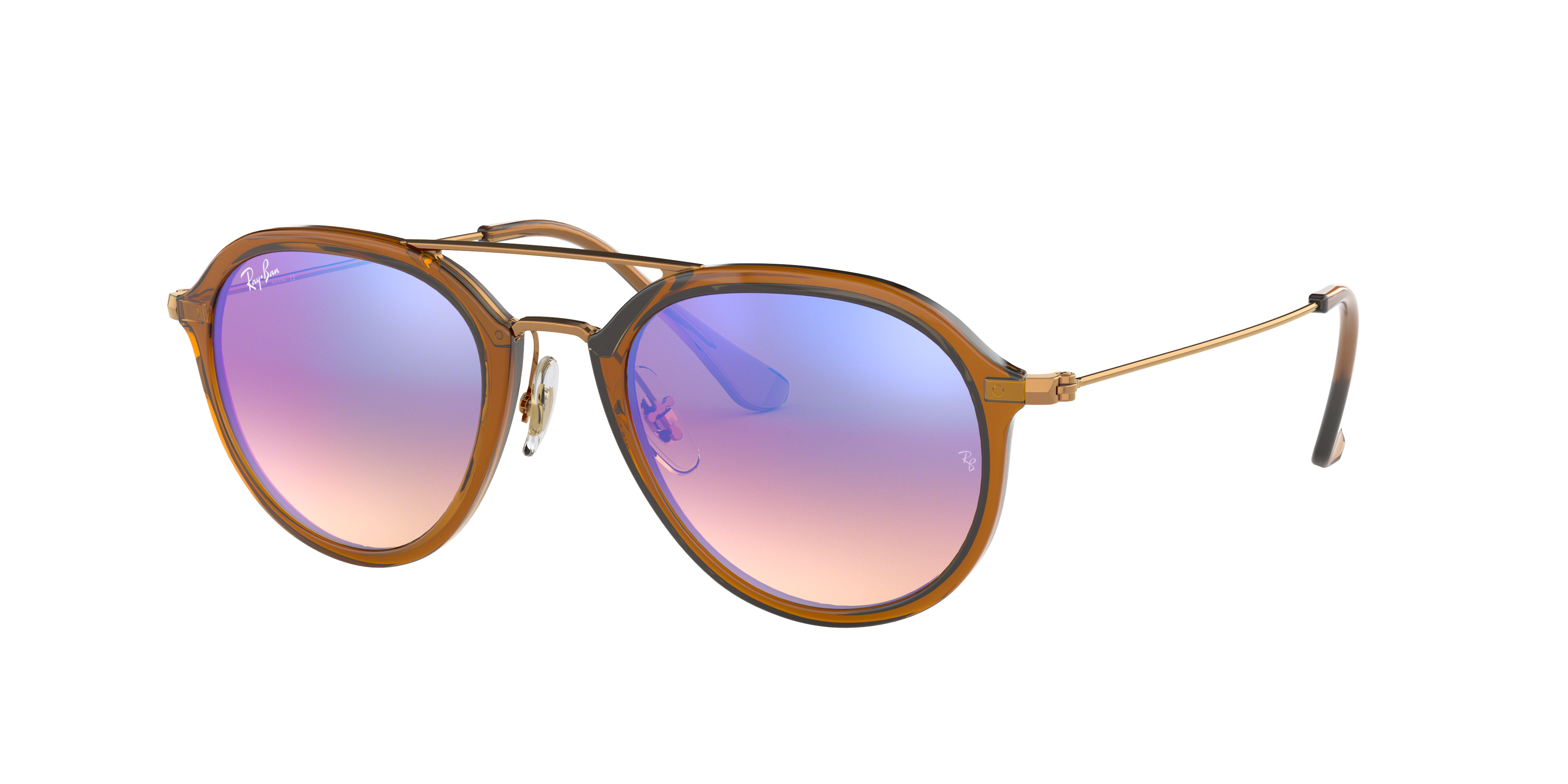 Ray Ban R4253 Rb4253 搭 棕色 的 蓝色渐变闪光 - RB4253 | Ray-Ban® 雷朋