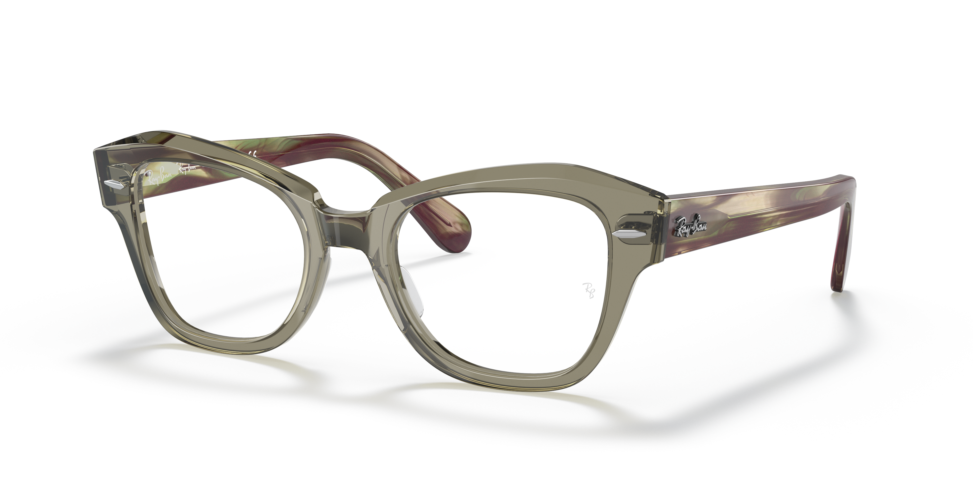 State Street Optics Eyeglasses with Polished Transparent Green Frame ...