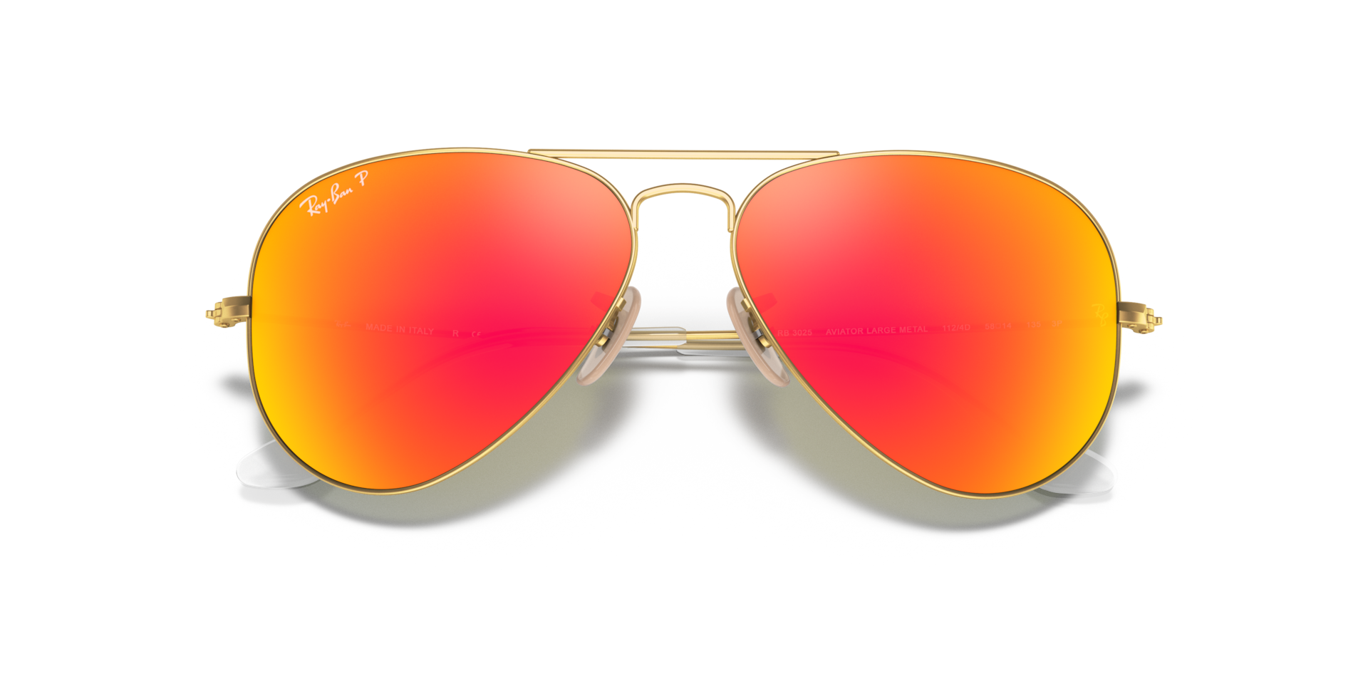 Ray-Ban Gold Frame Sunglasses with Vibrant Orange Lenses s-l1200.jpg main image 4