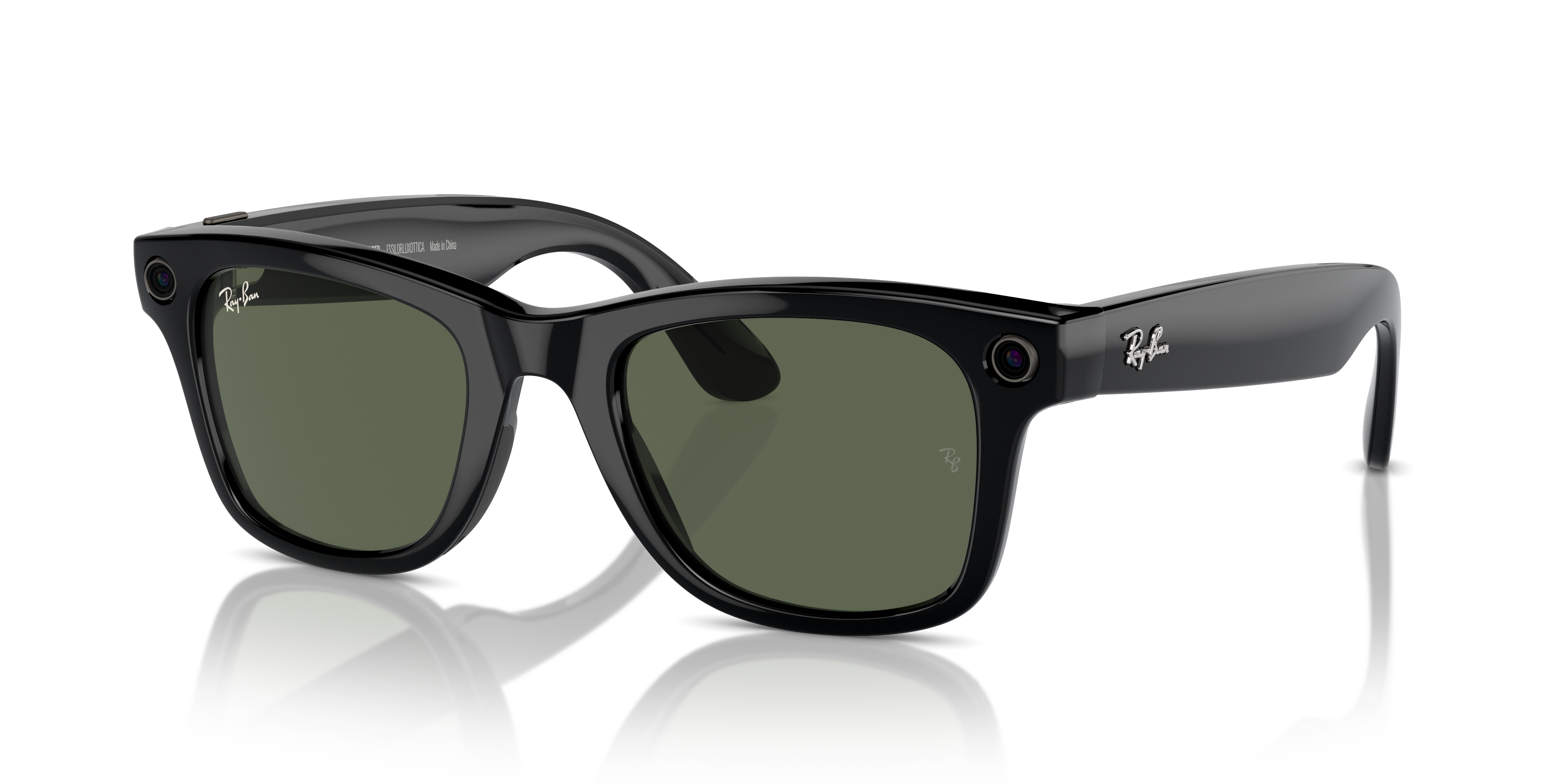 Occhiali da Sole Ray-ban | Meta Wayfarer in Nero e G-15 verde - RW4006 ...