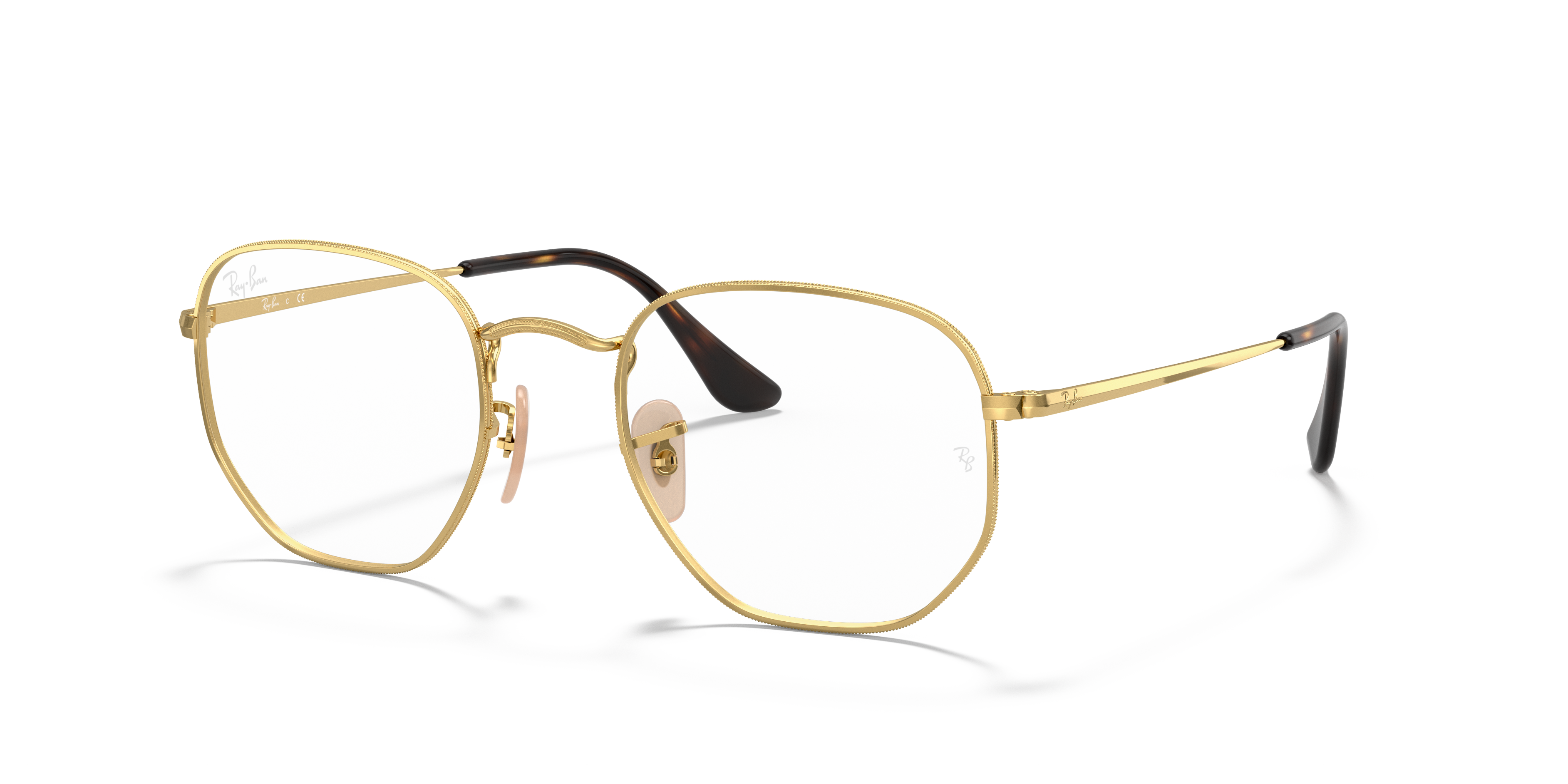 Hexagonal Optics Eyeglasses with Arista Gold Frame - RB6448 | Ray-Ban® US