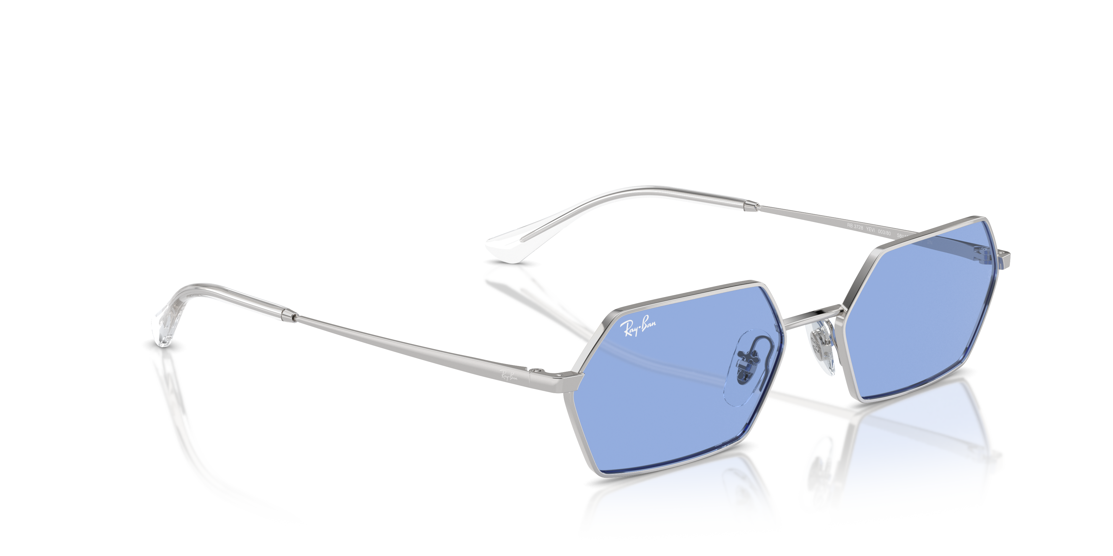 YEVI BIO-BASED RayBan サングラス YEVI BIO-BASED Sunglasses in Silver and Blue - RB3728 | Ray-Ban® US