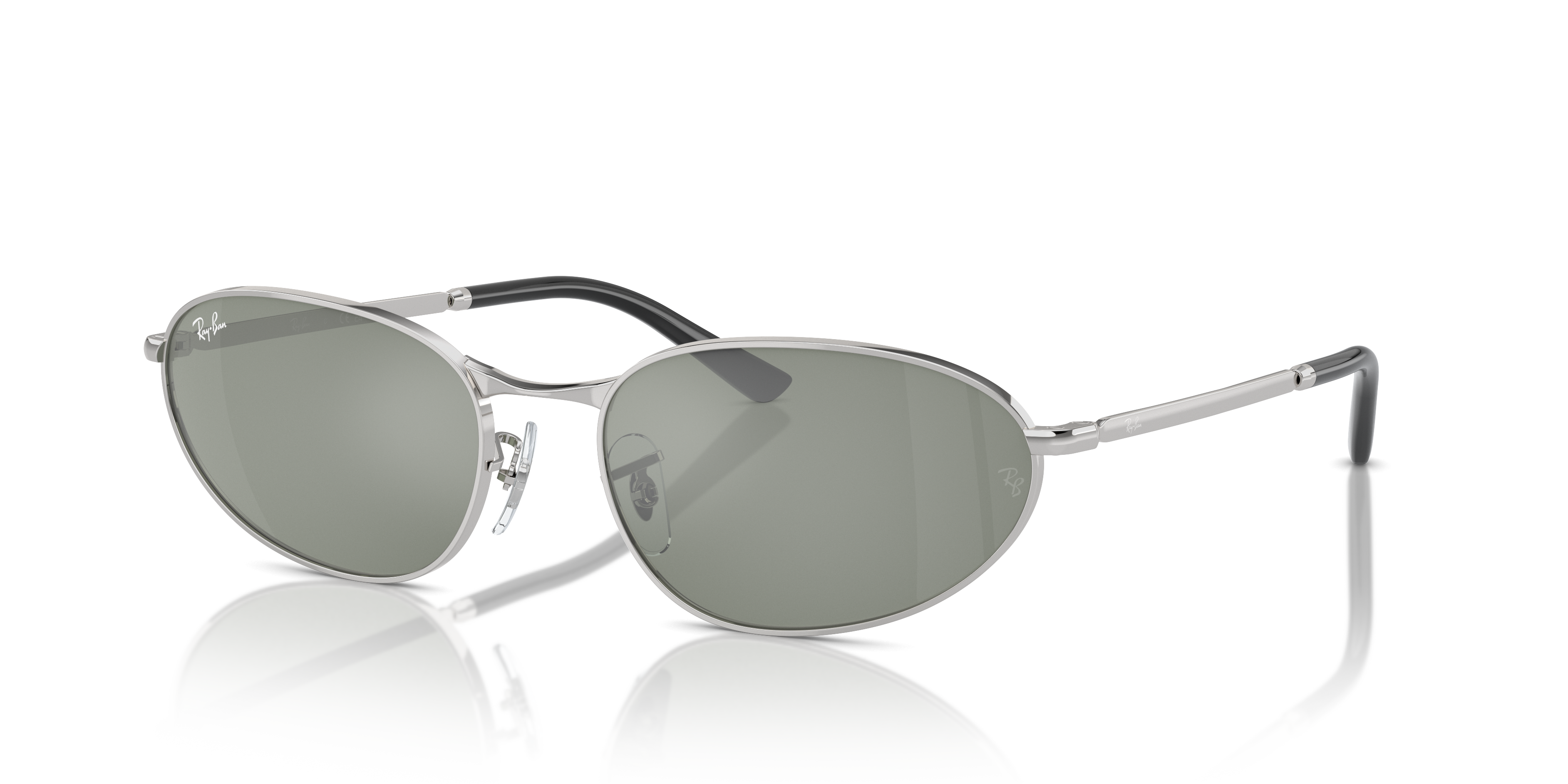 Rb3734 Sunglasses in Silver and Green RB3734 Ray Ban® IE Rb3734 Sunglasses in Silver and Green RB3734 Ray Ban® IE
