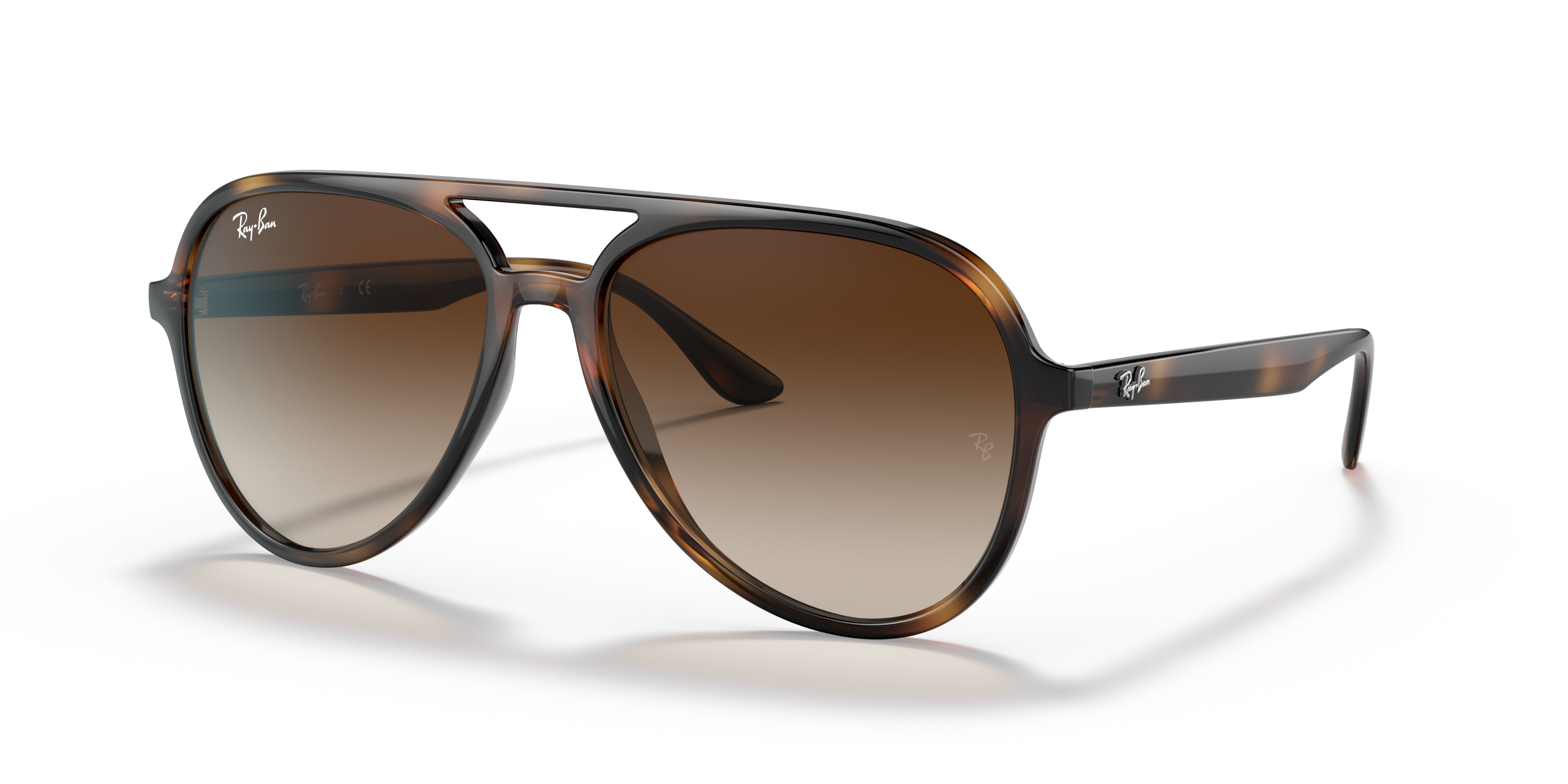 Rb4376 Sunglasses in Polished Havana and Brown Gradient (57-16 ...