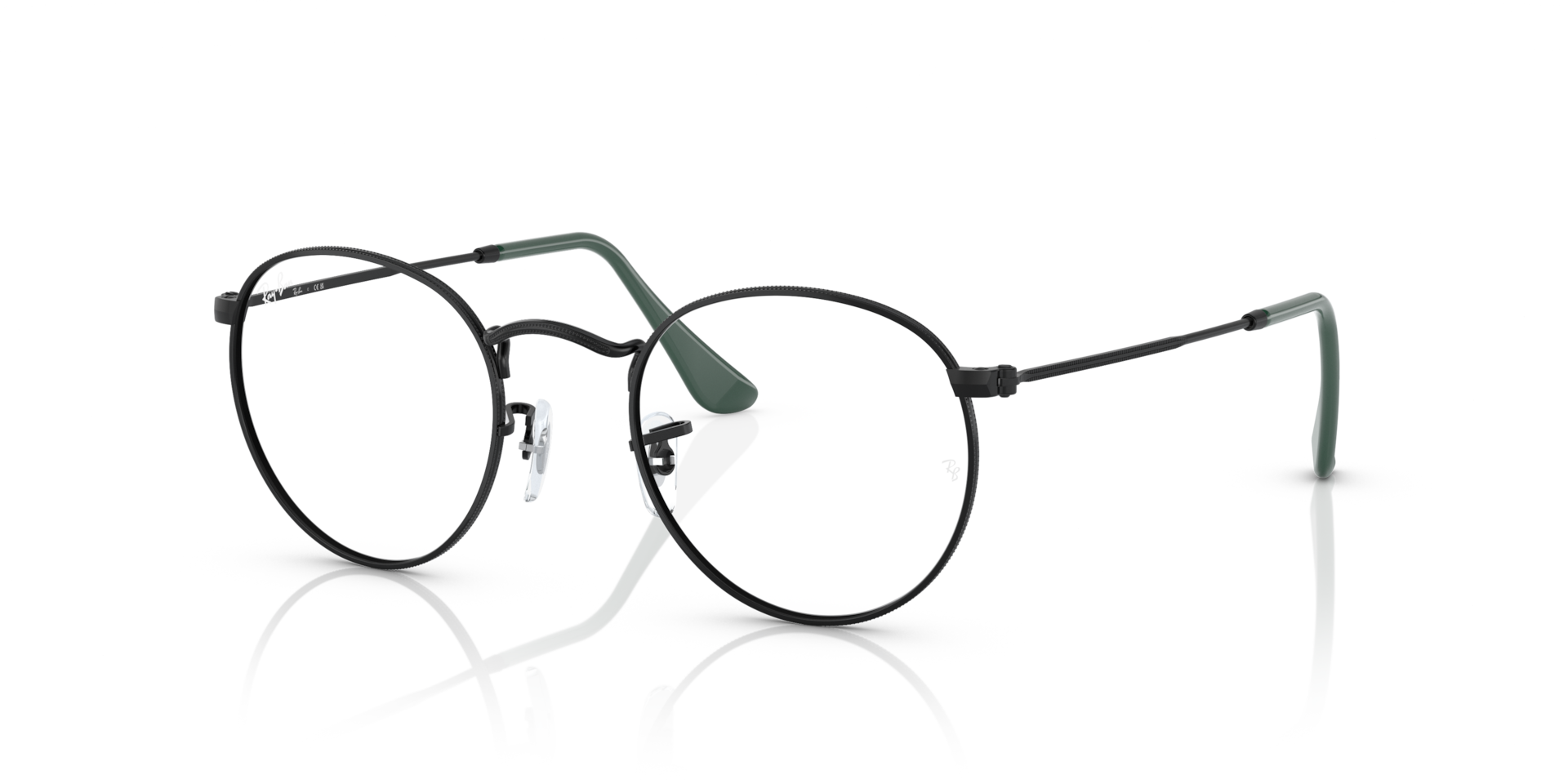 ROUND METAL OPTICS — Black / Clear