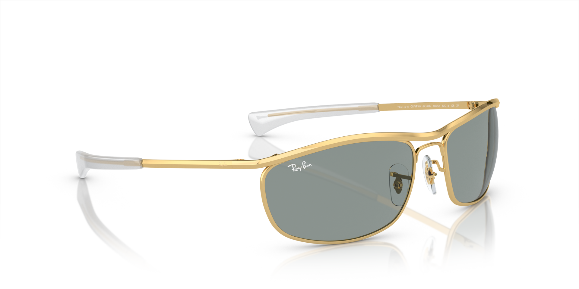 【美品】 RayBan レイバン サングラス OLYMPIAN I DELUXE OLYMPIAN I DELUXE Sunglasses in Arista Gold and Blue (62-18