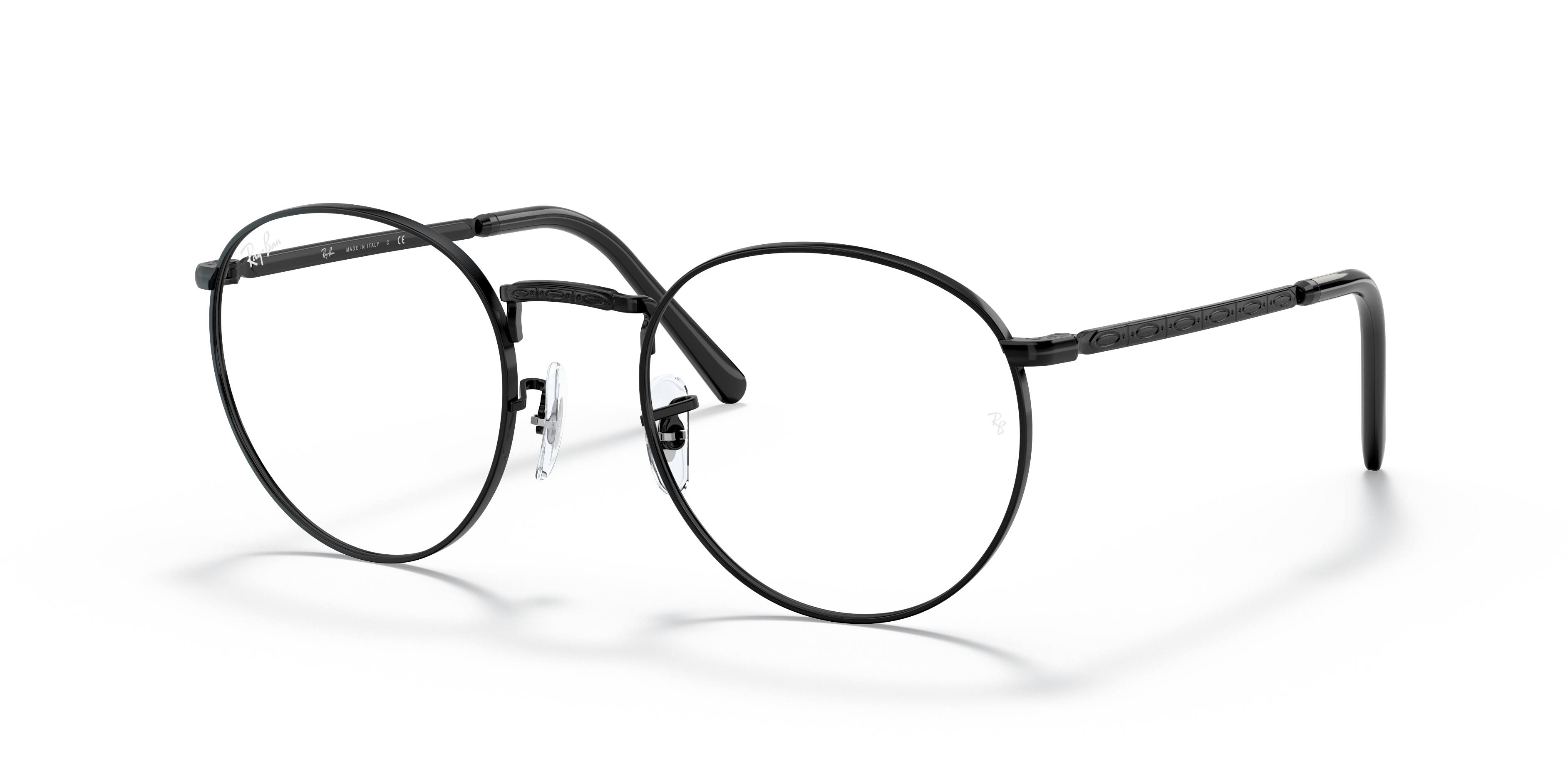 NEW ROUND OPTICS Polarized Eyeglasses with Black and Clear (47-21