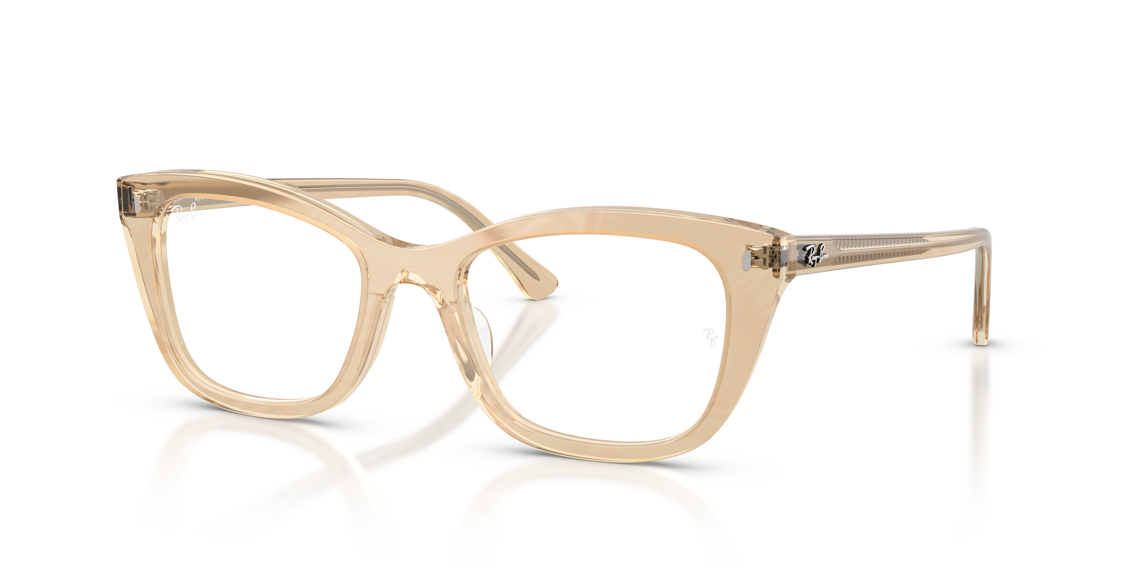 Rb5433 Optics Change Eyeglasses with Polished Photo Waves Brown and ...