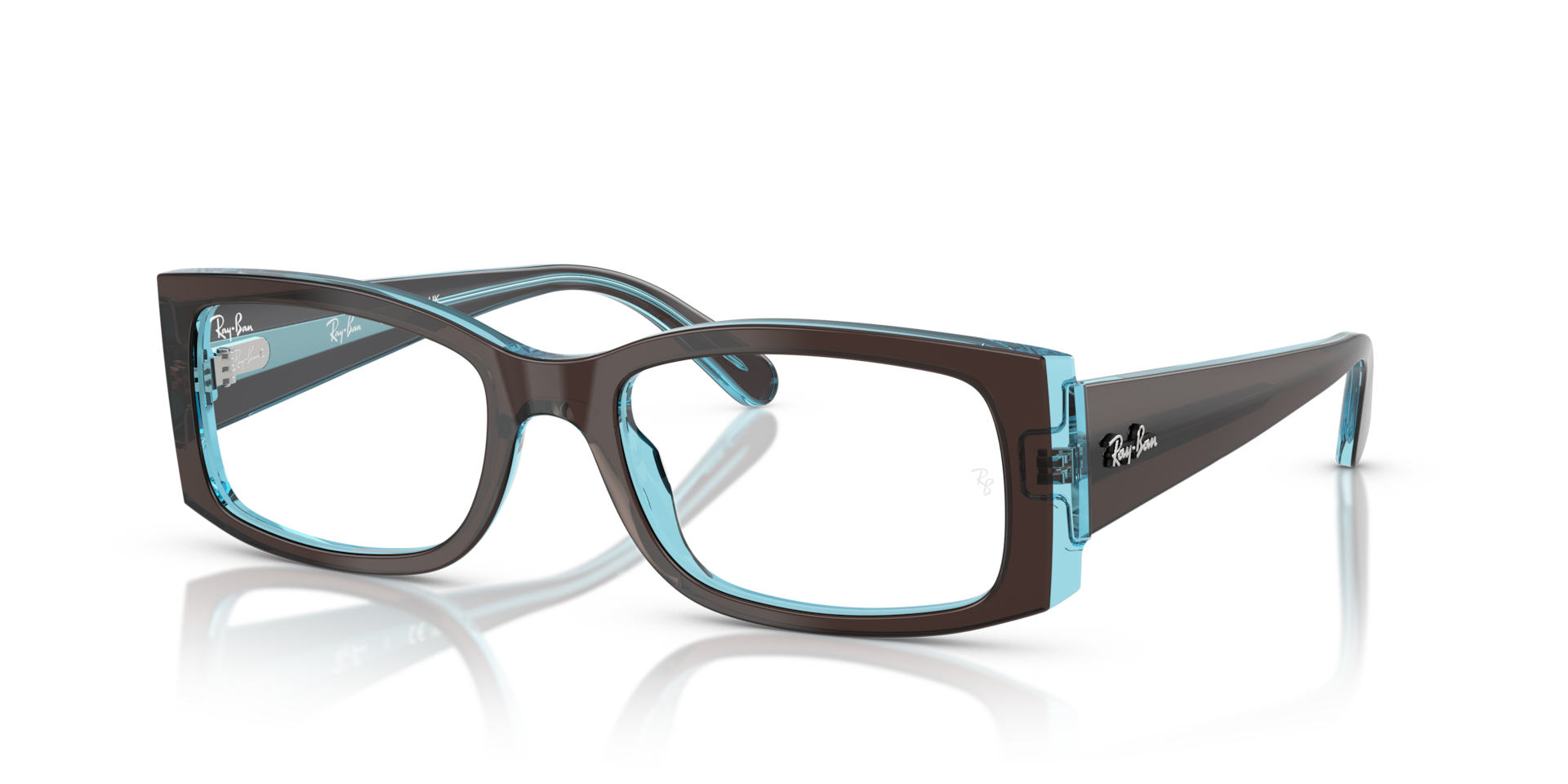 MIRIAM OPTICS — Brown On Transparent Blue / Clear