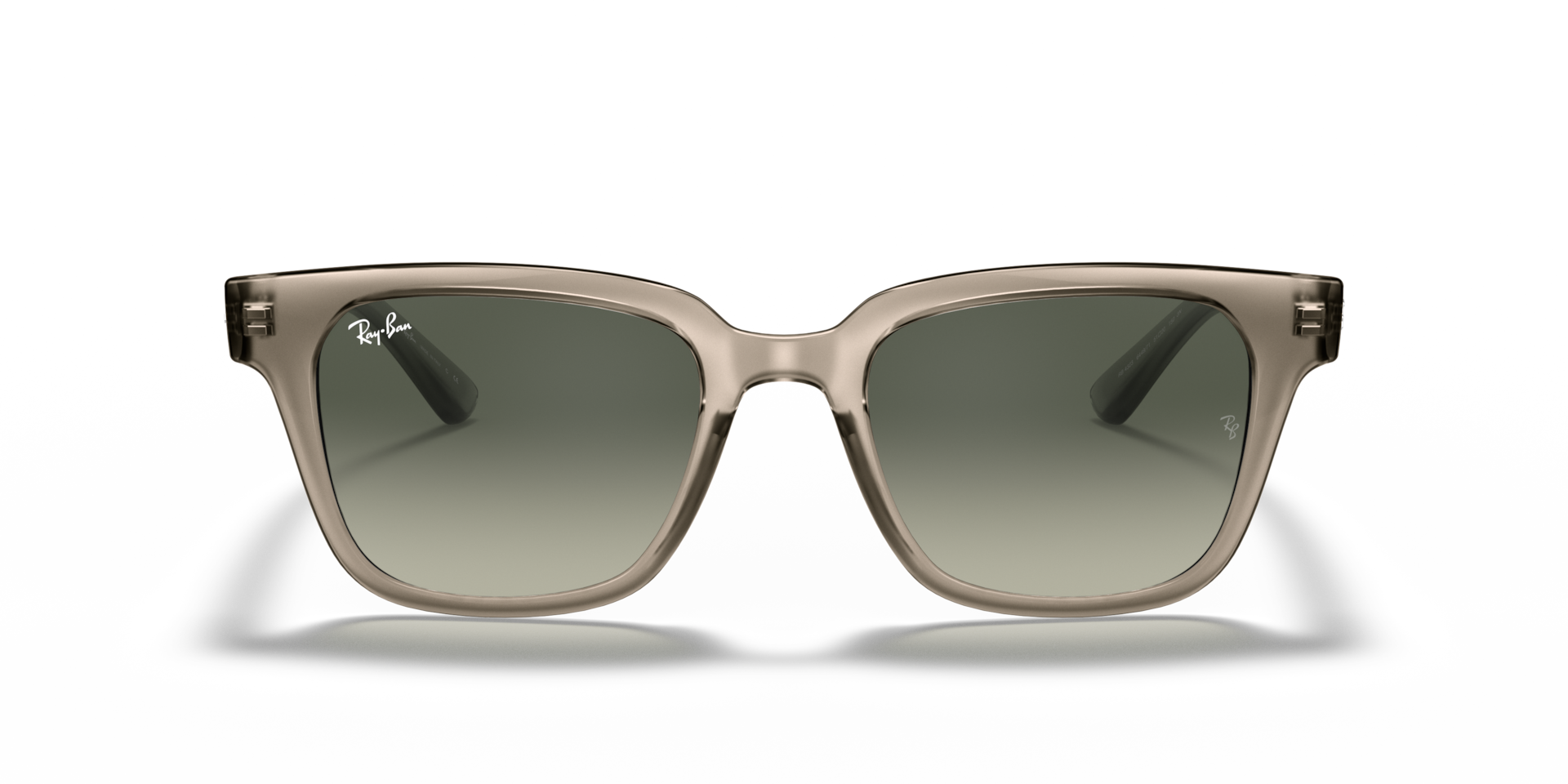 Ray-Ban RB4323 クリア フレーム ウェリントン サングラス 眼鏡 RB4323 Sunglasses in Transparent Grey and Grey Gradient - RB4323