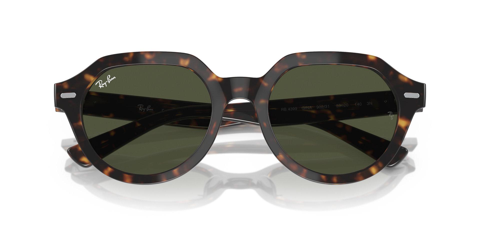 GINA Sunglasses in Havana and Green (51-21) - RB4399 | Ray-Ban® US