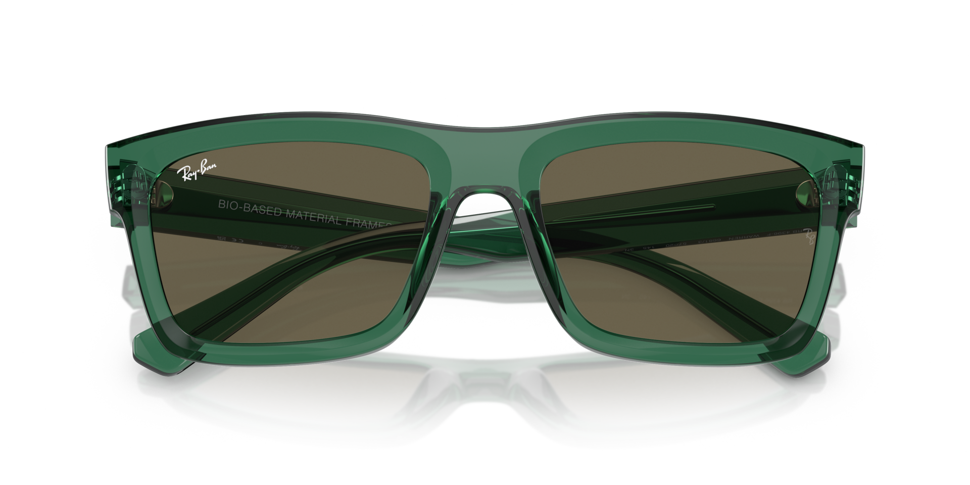 WARREN BIO-BASED Sunglasses in Transparent Green and Brown