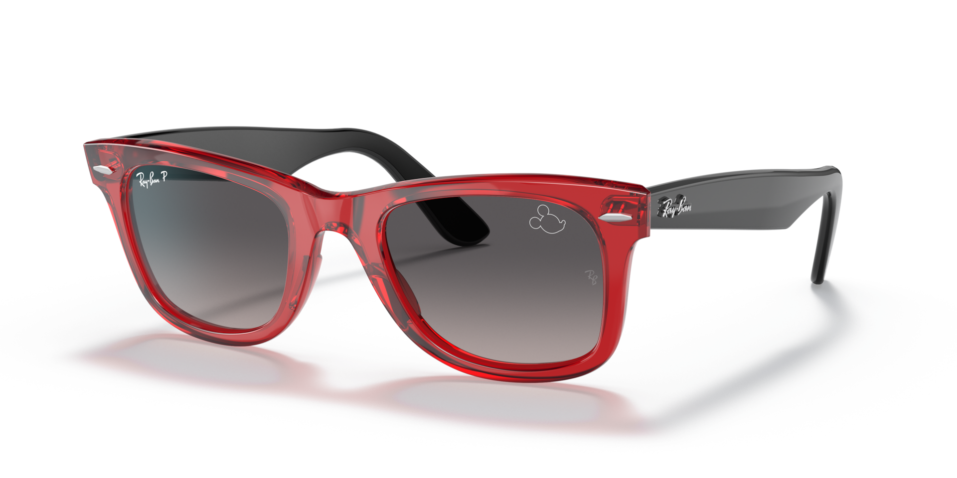 RB2140 WAYFARER MICKEY J22 — Transparent Red / Grey Polarized