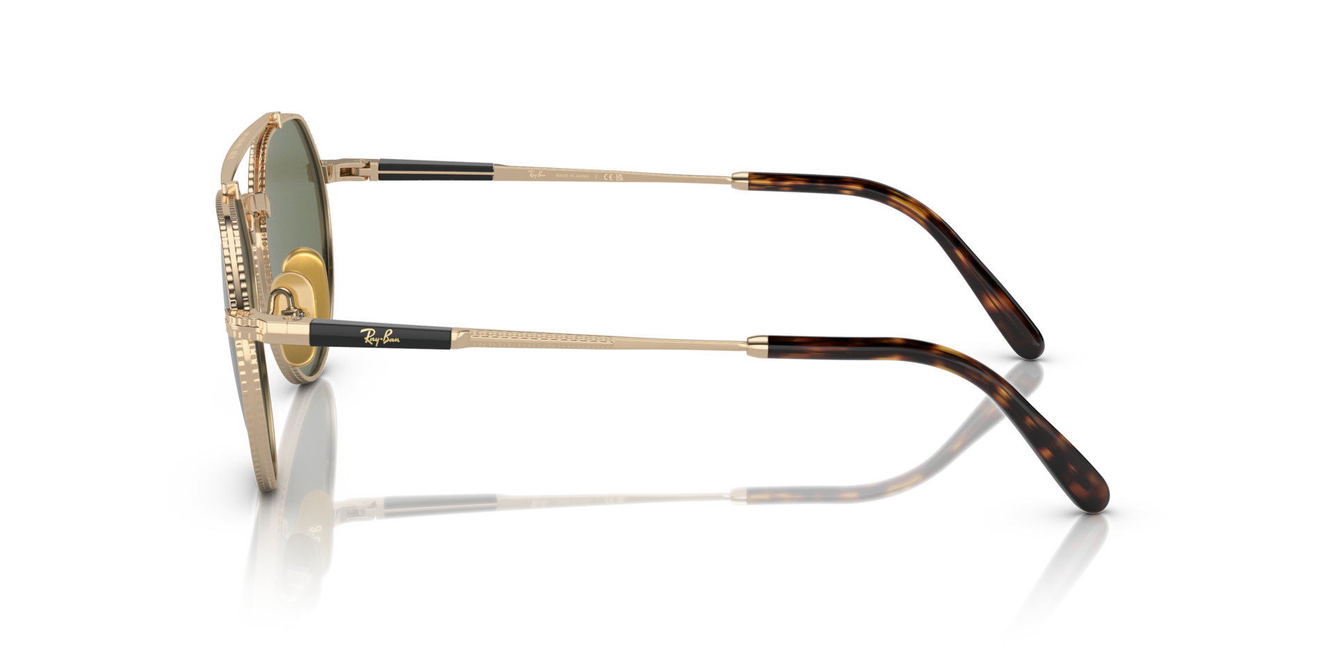 JACK II TITANIUM Sunglasses in Arista Gold and Green (53-20