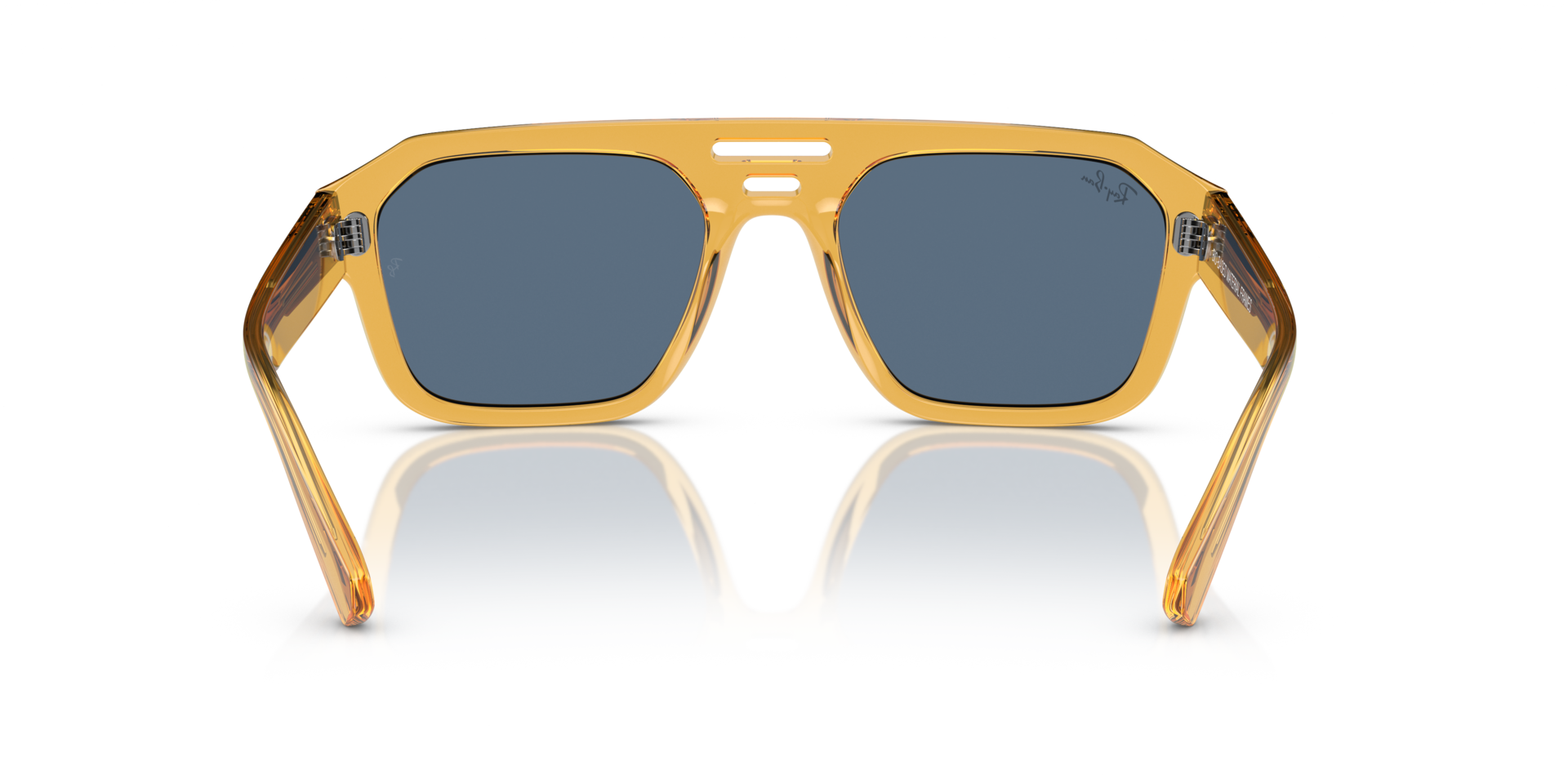Ray-Ban Corrigan Bio based Sunglasses RB4397 Transparent Yellow Frame Gray Lens 0RB4397__668280__P21__shad__lt.png main image 3