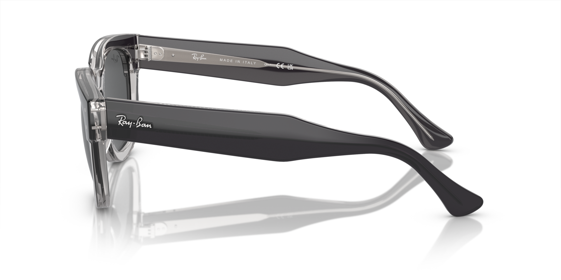 MEGA HAWKEYE Sunglasses in Dark Grey On Transparent Grey and Dark