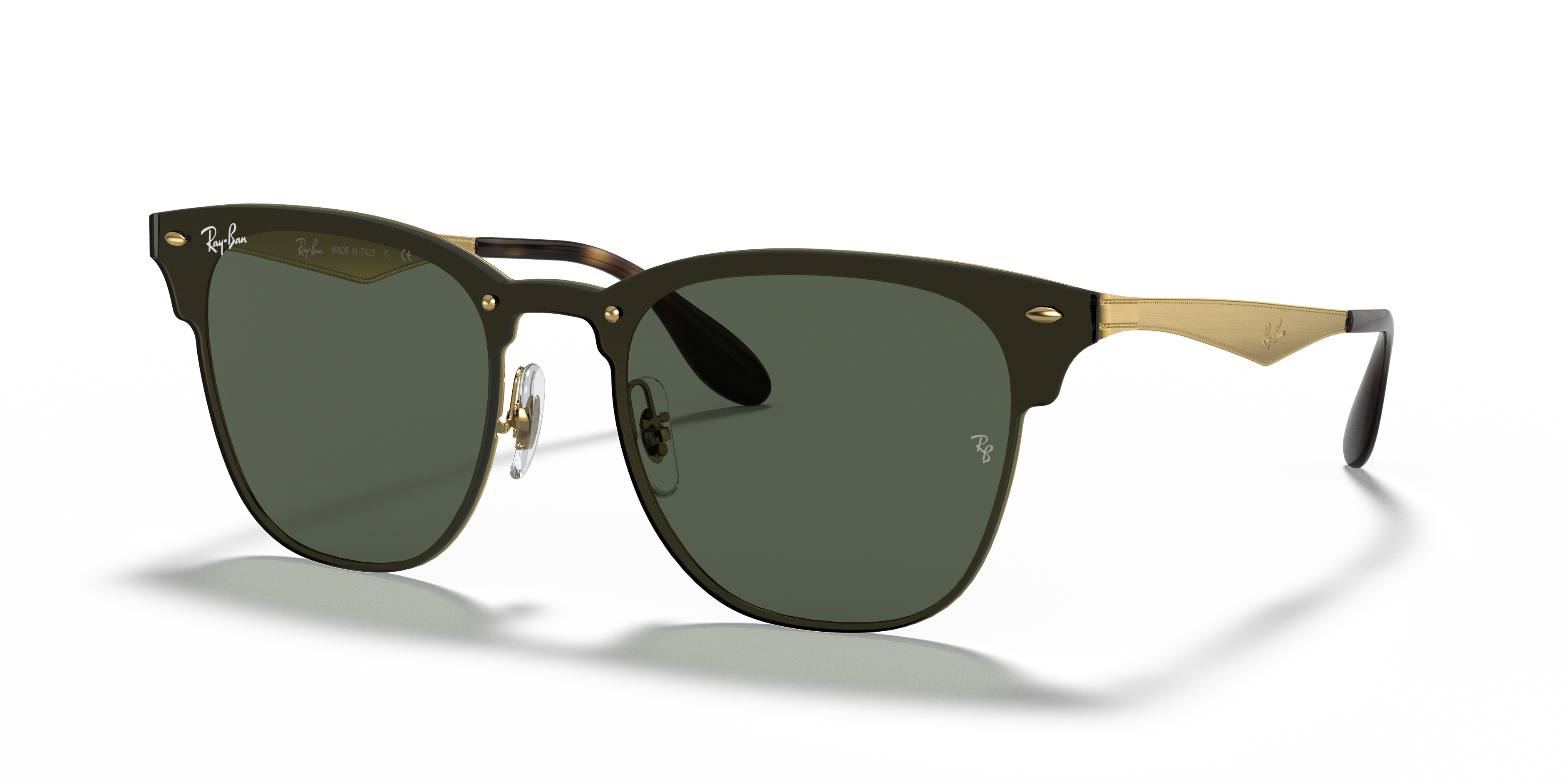 BLAZE CLUBMASTER Sunglasses in Gold and Dark Green (0-147