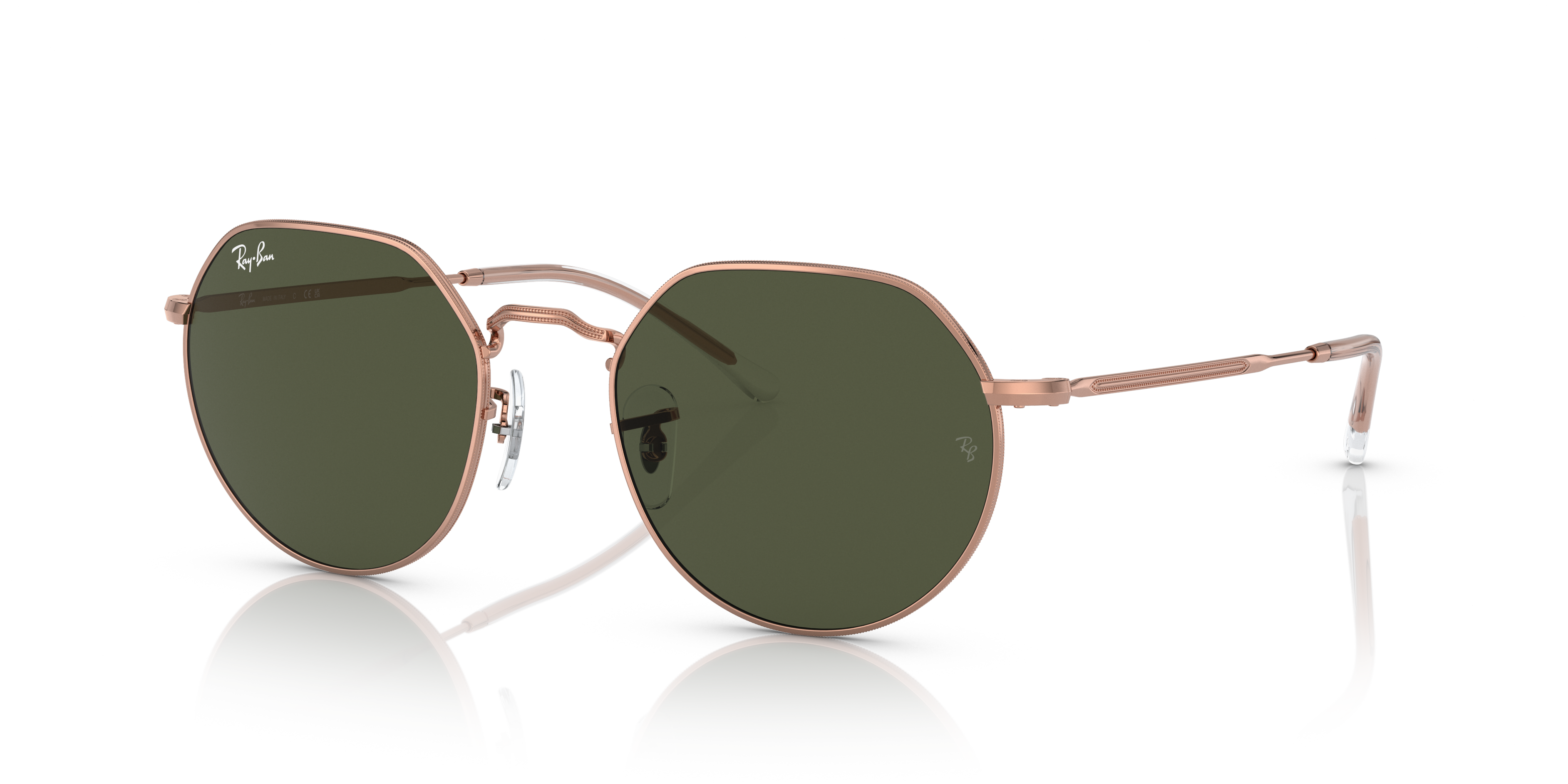JACK ROSE GOLD Sunglasses in Rose Gold and Green (53-20) - RB3565