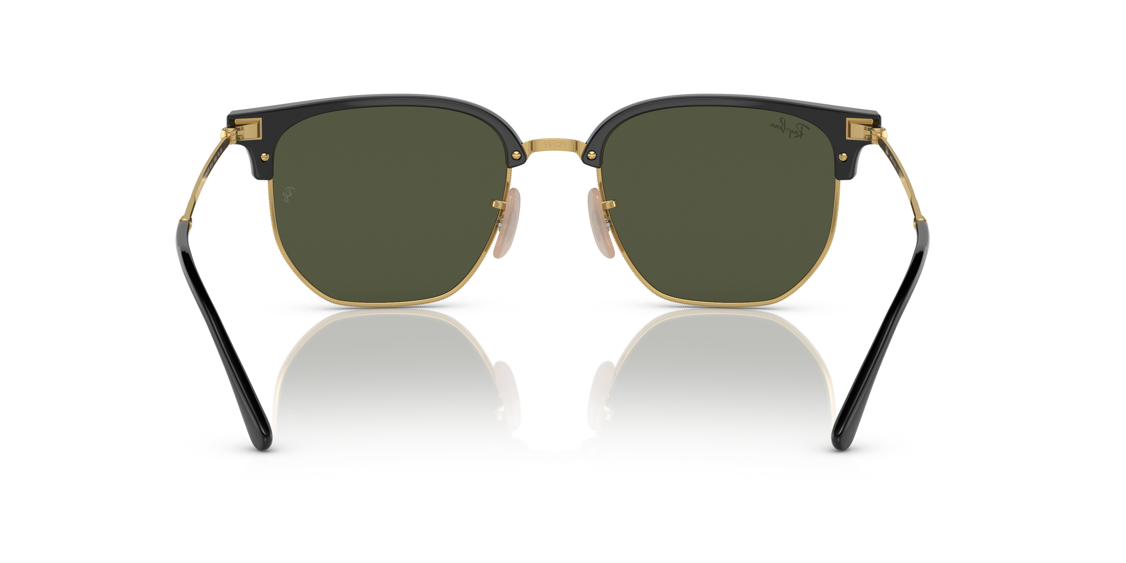 NEW CLUBMASTER Sunglasses in Black On Gold and Green - RB4416F