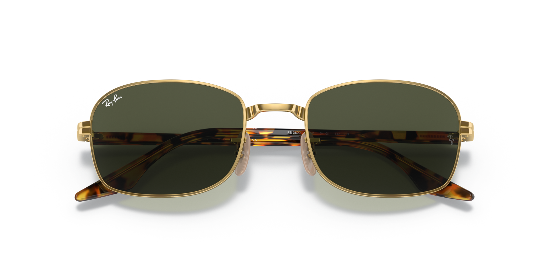 RB3690 Sunglasses in Arista Gold and Green (51-21) - RB3690 | Ray