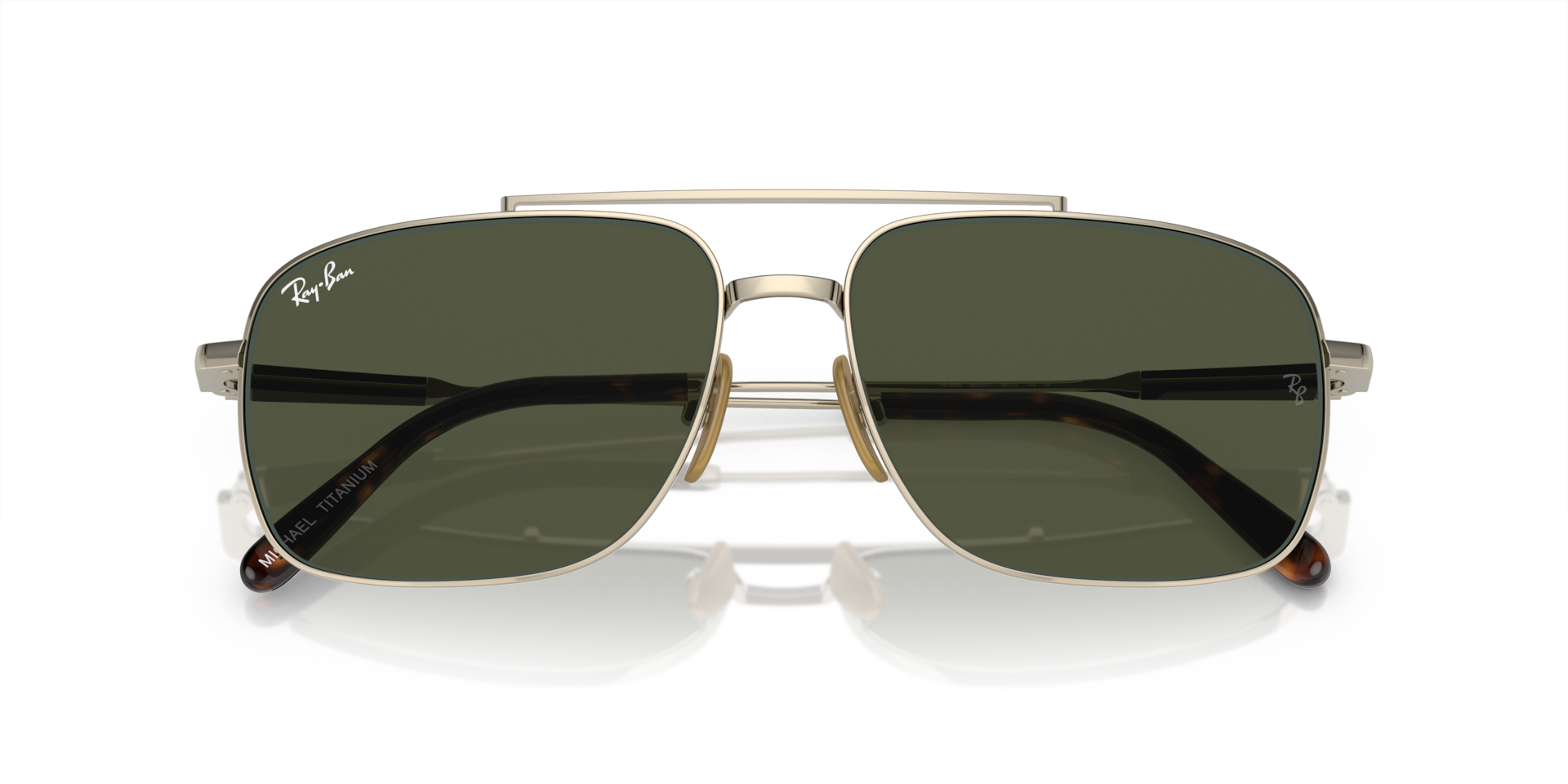 MICHAEL TITANIUM Sunglasses in Arista Gold and Green - RB8096