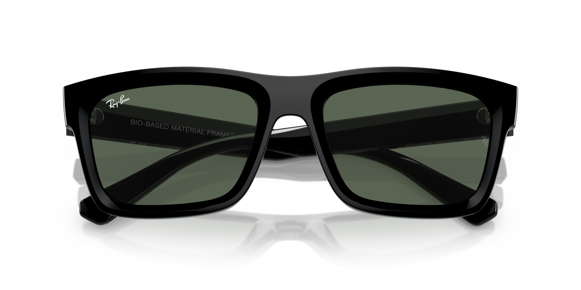 WARREN BIO-BASED Sunglasses in Black and Dark Green (57-20
