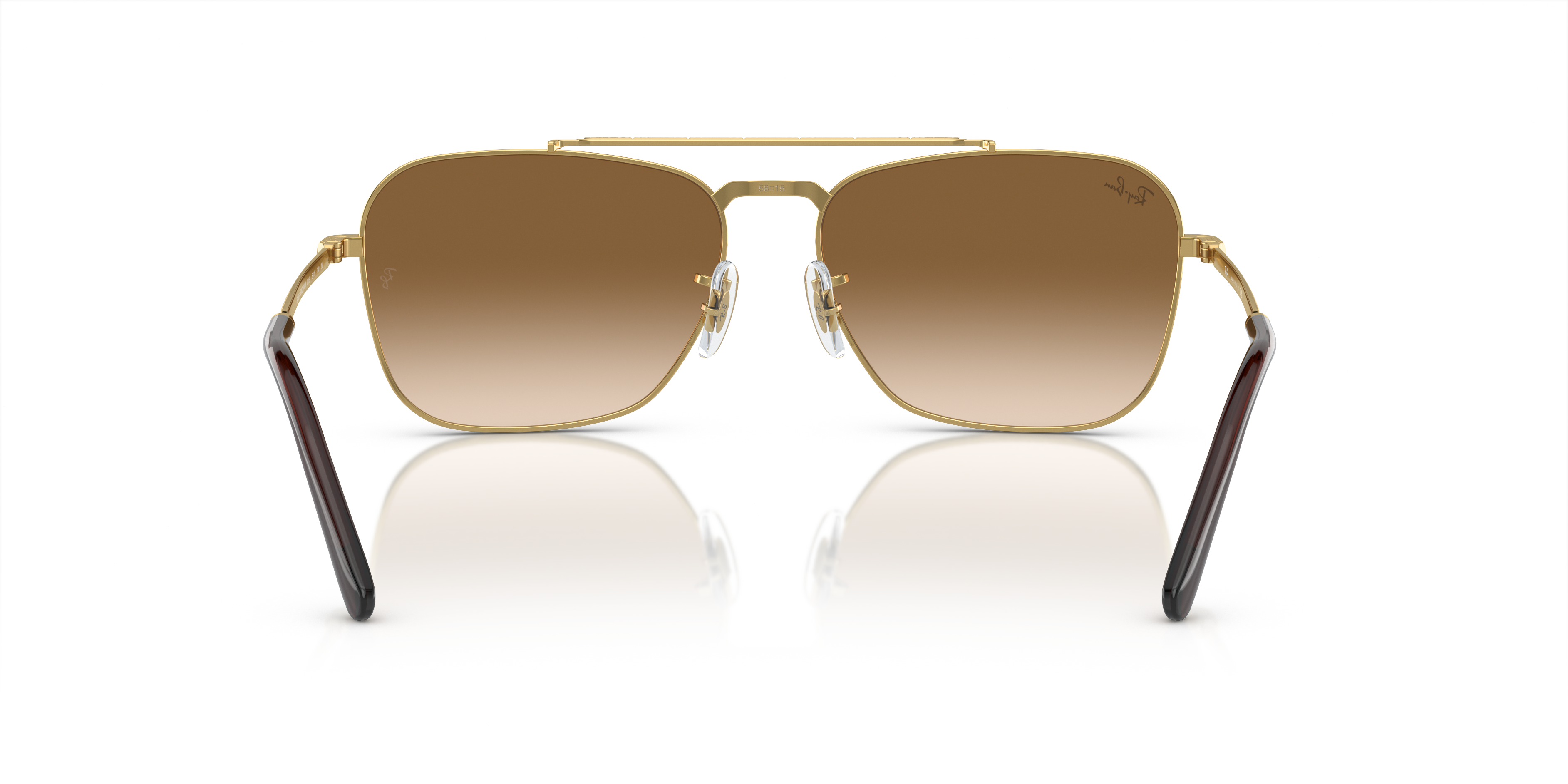 NEW CARAVAN Sunglasses in Arista Gold and Light Brown - RB3636