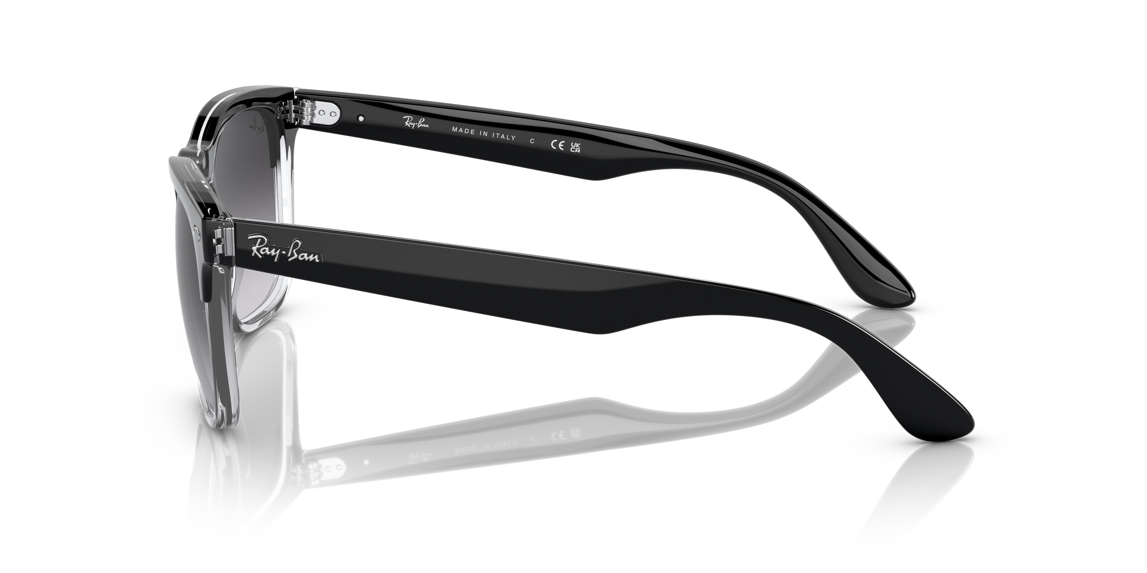 STEVE Sunglasses in Black On Transparent and Grey - RB4487 | Ray