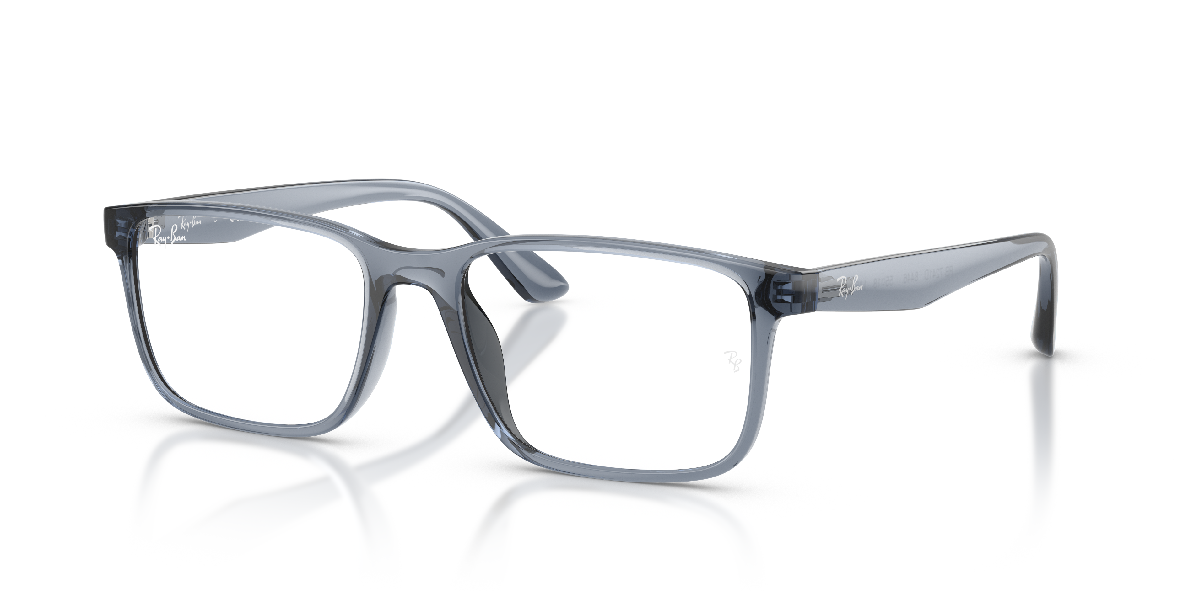 Rb7241d Optics 镜架 抛光 透明蓝色 光学眼镜 (55-18) - RB7241D | Ray-Ban®