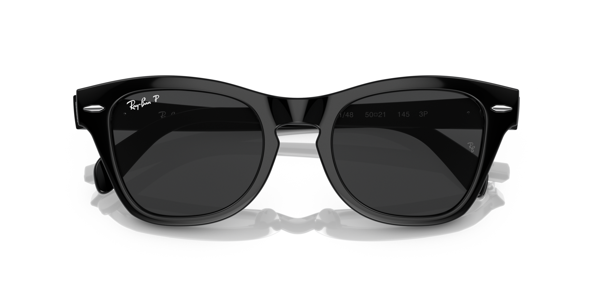 RB0707S Polarized Sunglasses in Black and Black Polarized (50-21