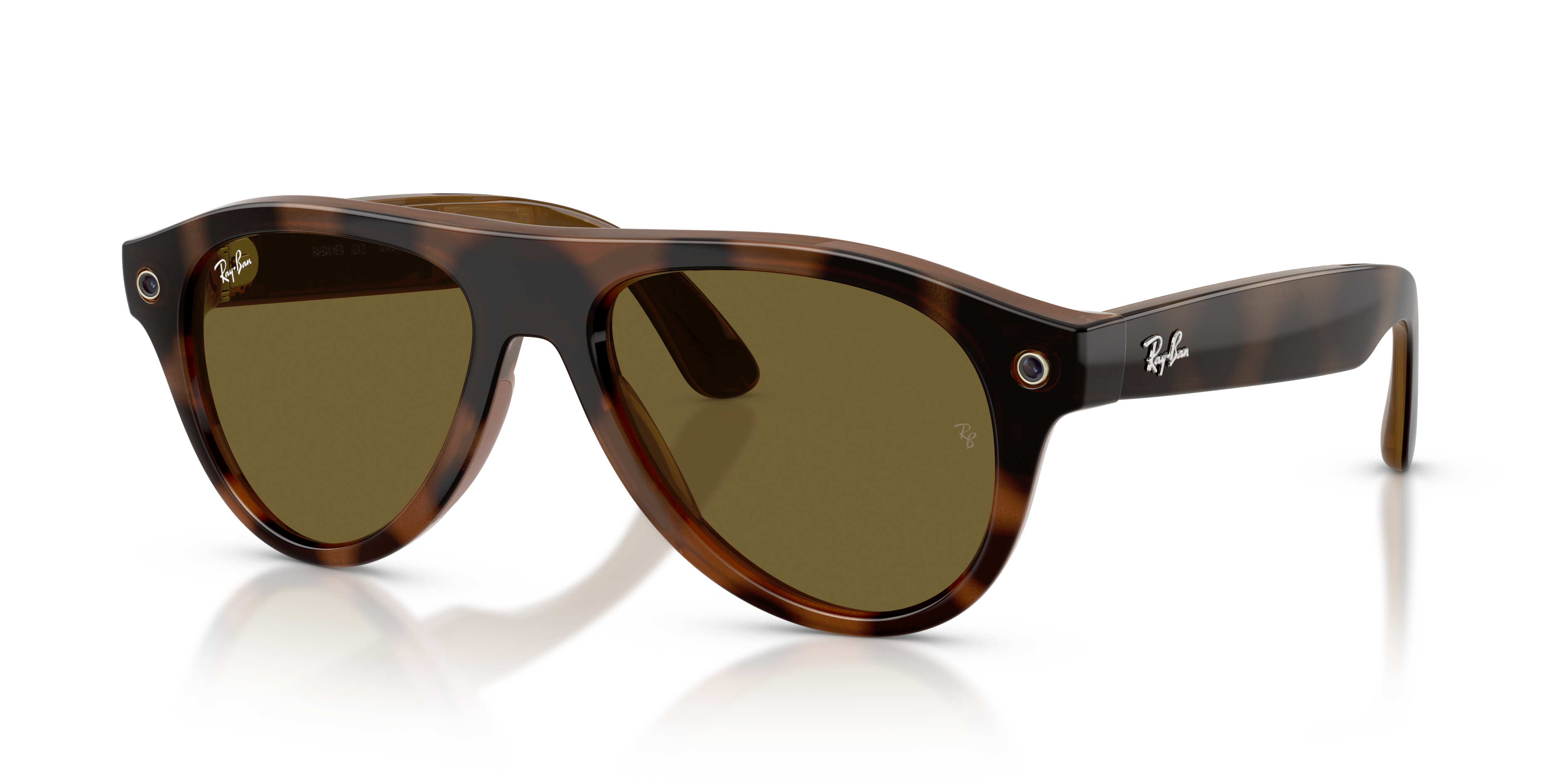 Ray-ban Meta (gen 3) Aviator AI Glasses in Shiny Havana Frame and Dark ...